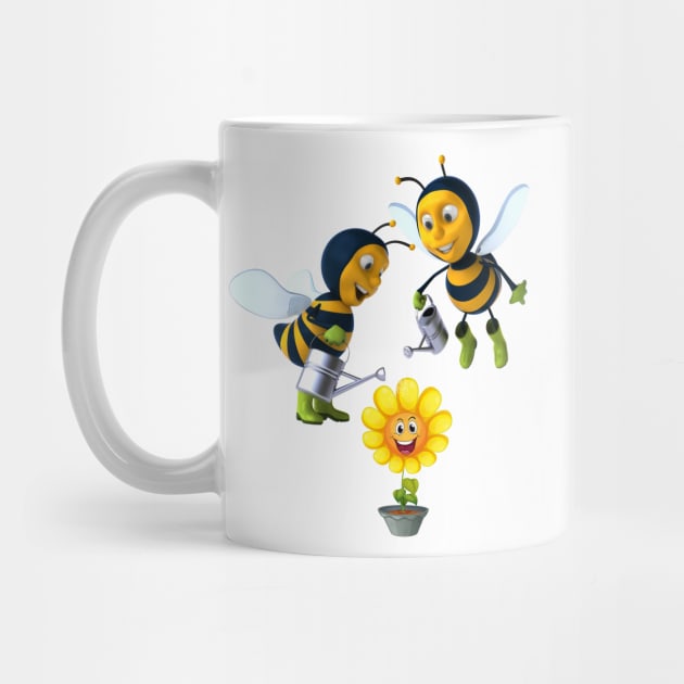 Busy Bees make Happy Flowers - makes the world go around by TeesandTops